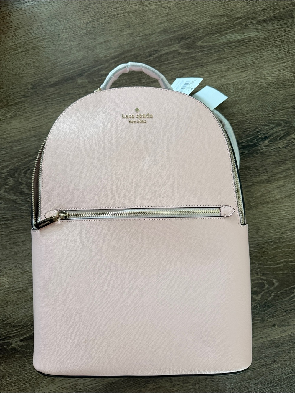 kate spade Pale Blush Leather Backpack with Gold Hardware